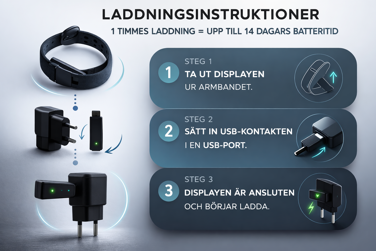 VibeVäck™ – Tyst Vibrationslarm för Lugnt Uppvaknande