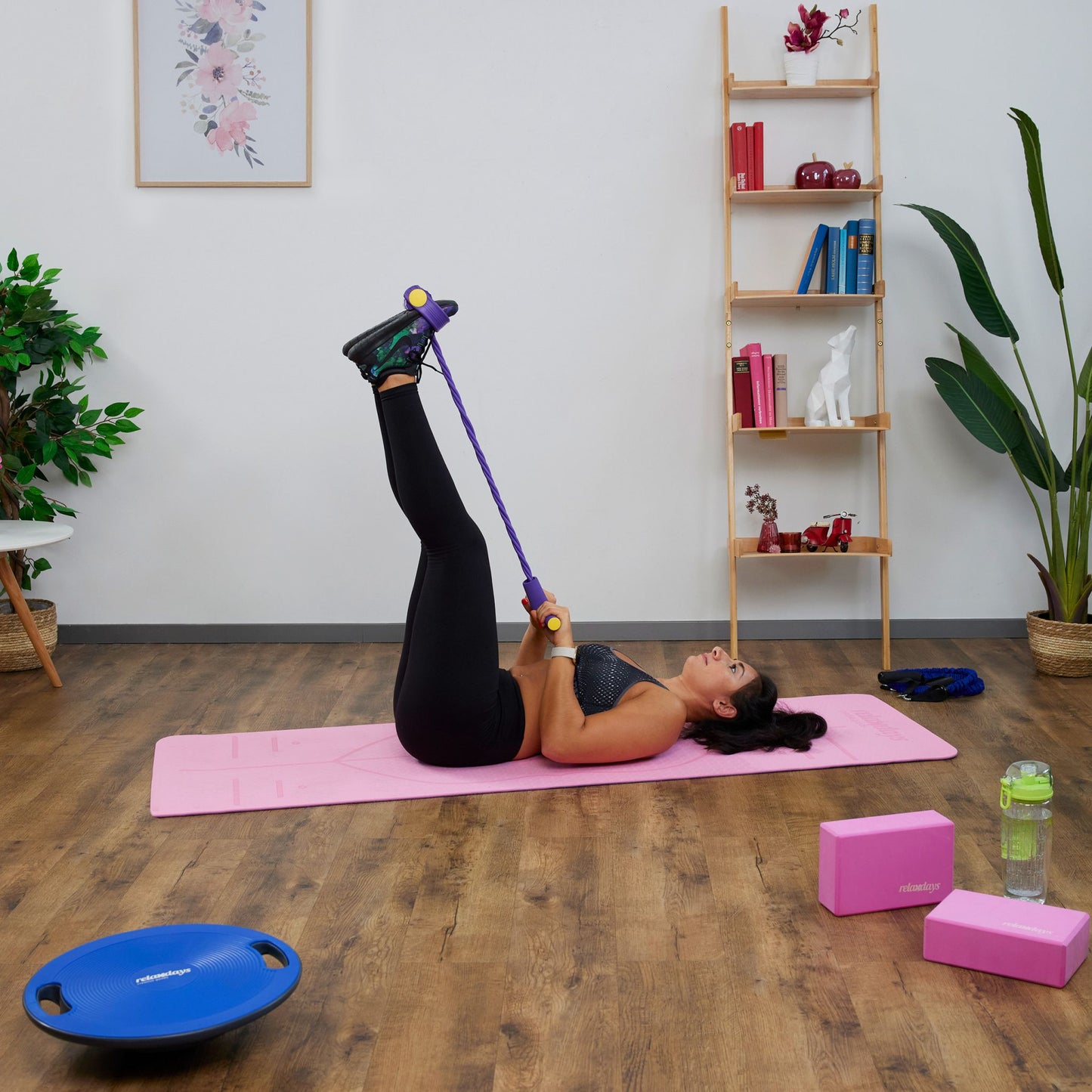 Multifunktionellt Träningsband – Motståndsband för Helkroppsträning med Fotpedal