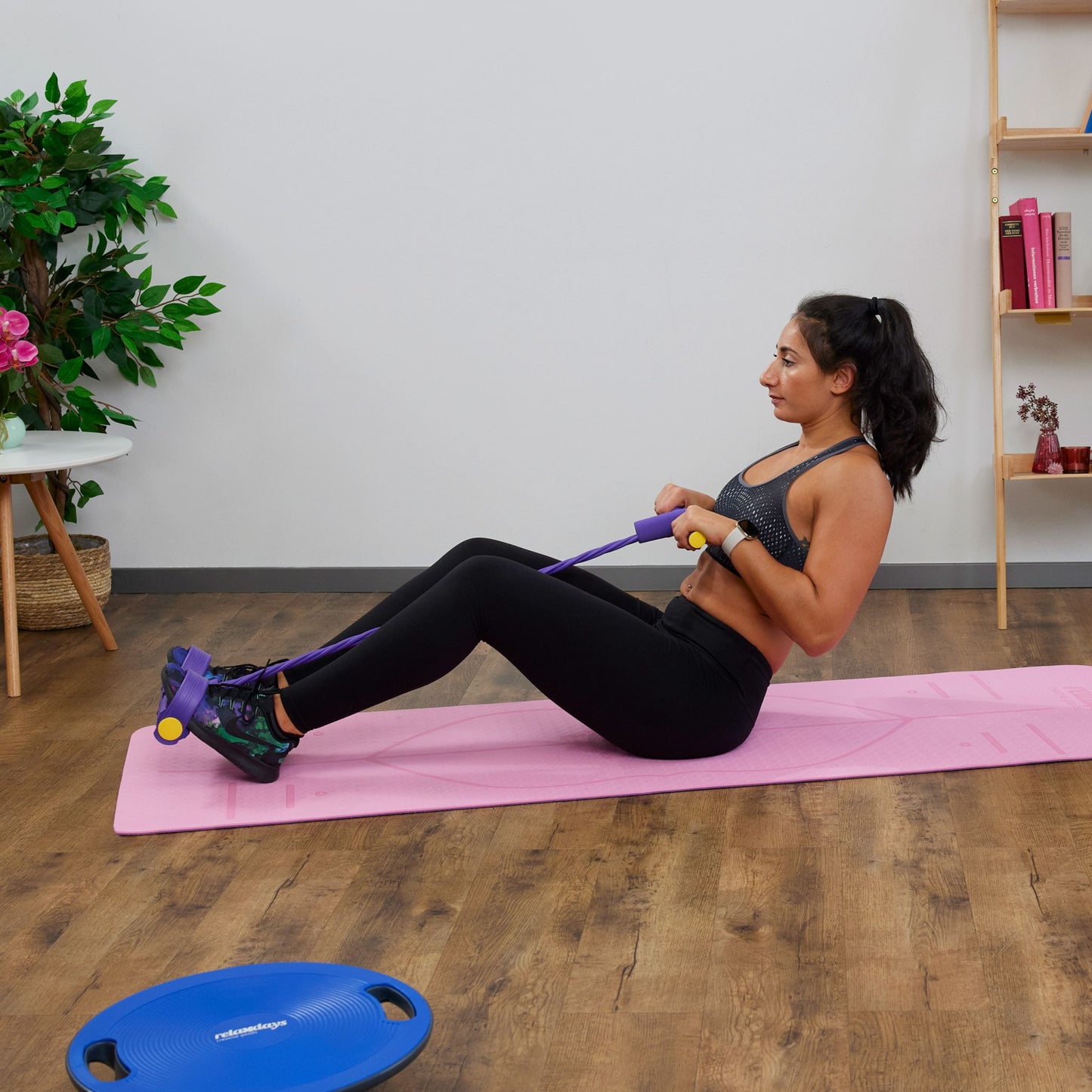 Multifunktionellt Träningsband – Motståndsband för Helkroppsträning med Fotpedal