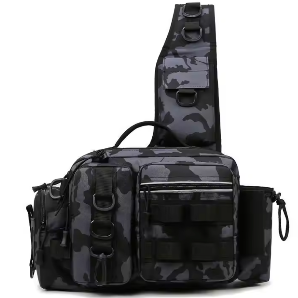 Kompakt Fiskeutrustningsväska – Bärbar Fisketaske för Fiskespön och Tillbehör