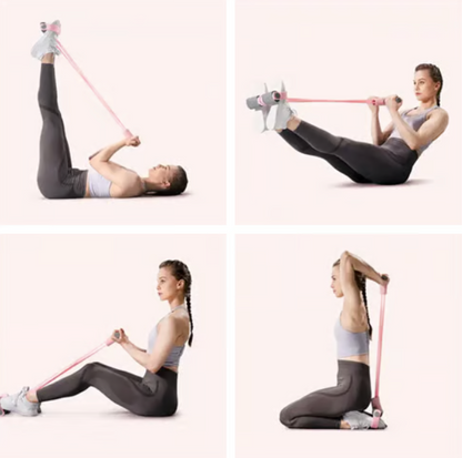Multifunktionellt Träningsband – Motståndsband för Helkroppsträning med Fotpedal