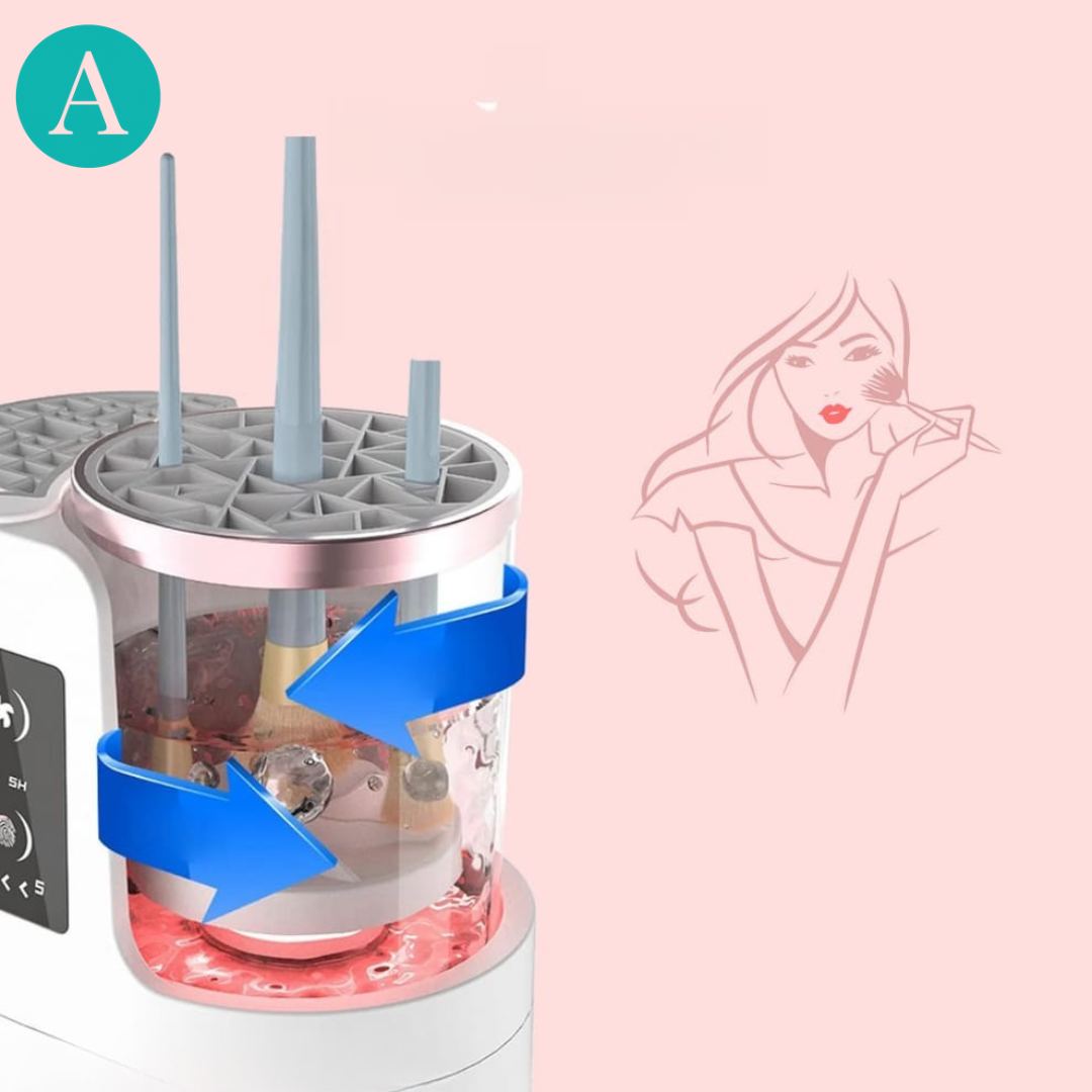 KlarHy Pro™ – Automatisk Sminkborstrengörare (Ren på 30 Sekunder)