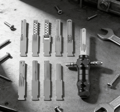 LockPro™ – Kompakt 9-i-1 rörformat lockpick-set