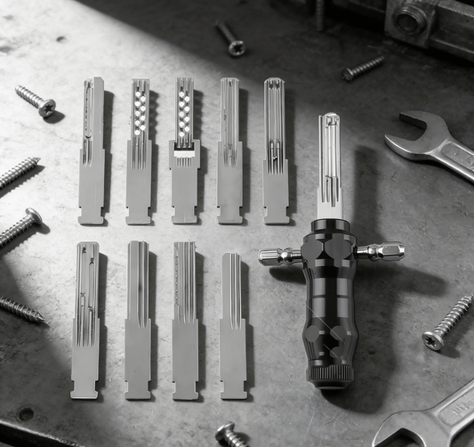 LockPro™ – Kompakt 9-i-1 rörformat lockpick-set