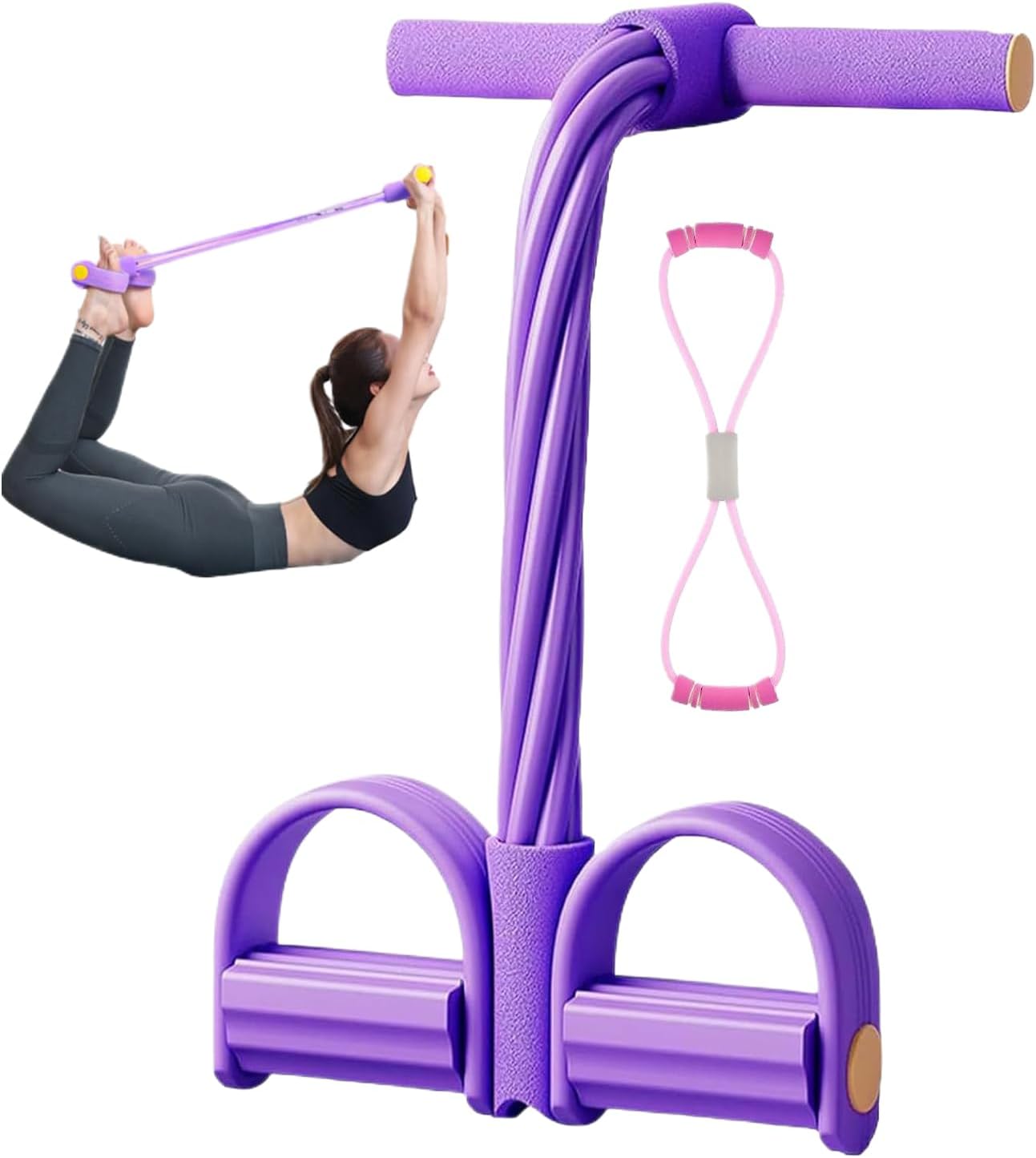 Multifunktionellt Träningsband – Motståndsband för Helkroppsträning med Fotpedal