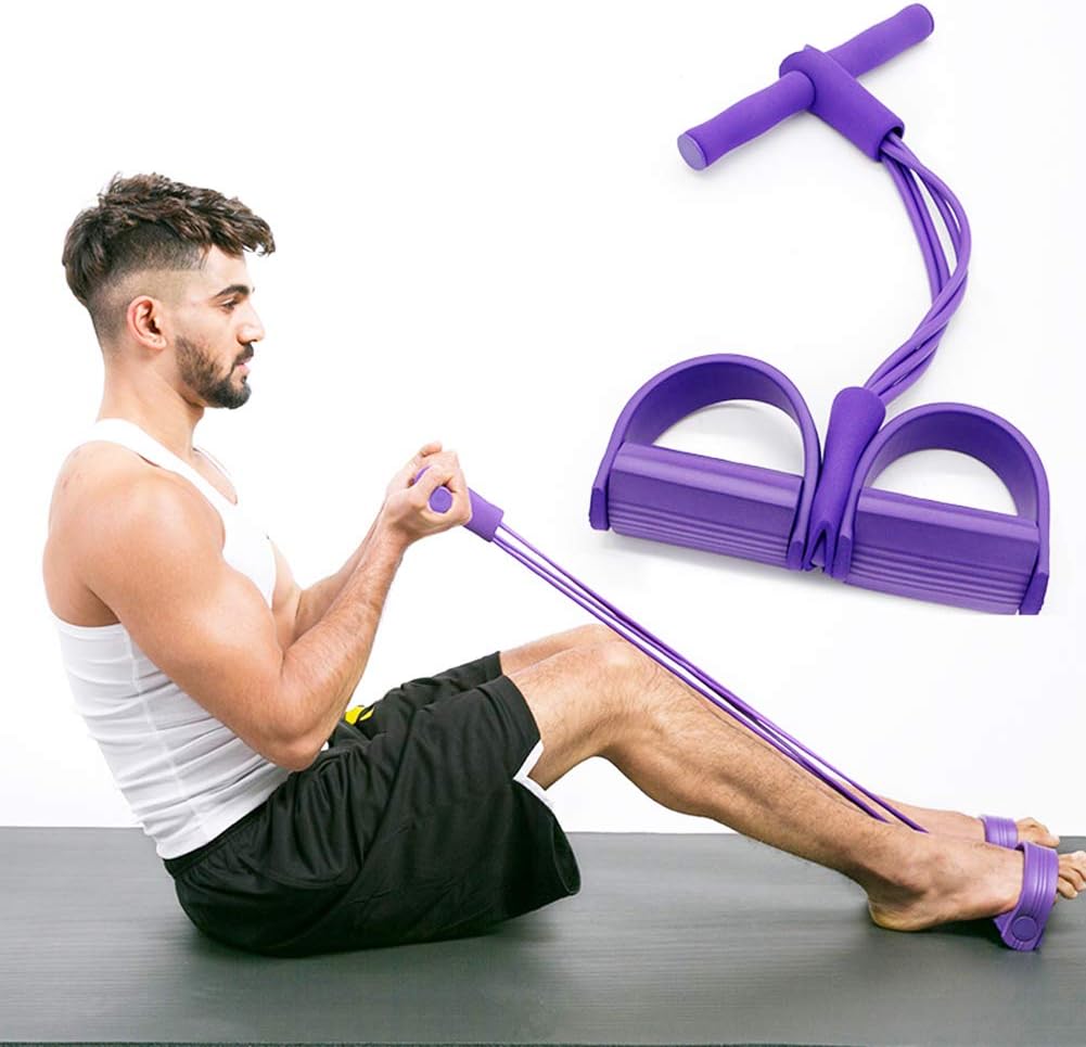 Multifunktionellt Träningsband – Motståndsband för Helkroppsträning med Fotpedal