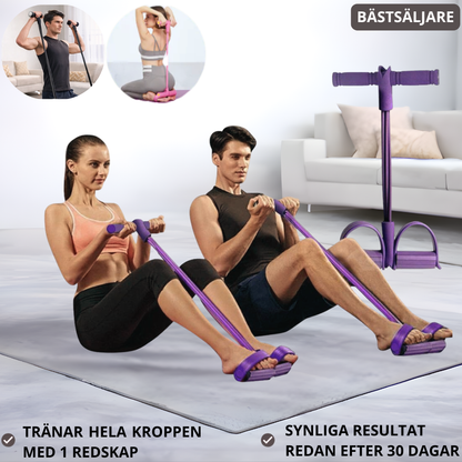 Multifunktionellt Träningsband – Motståndsband för Helkroppsträning med Fotpedal