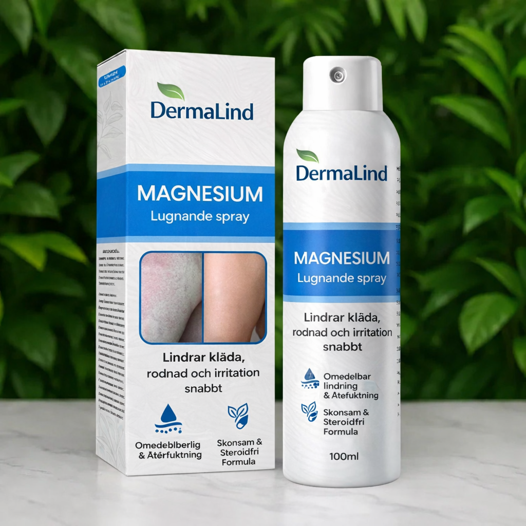 DermaLind™ – Magnesium hudreparerande spray för känslig och irriterad hud