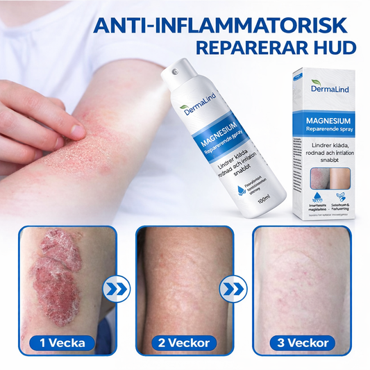DermaLind™ – Magnesium hudreparerande spray för känslig och irriterad hud