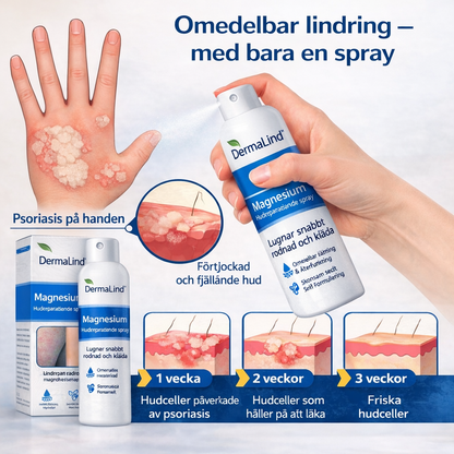 DermaLind™ – Magnesium hudreparerande spray för känslig och irriterad hud