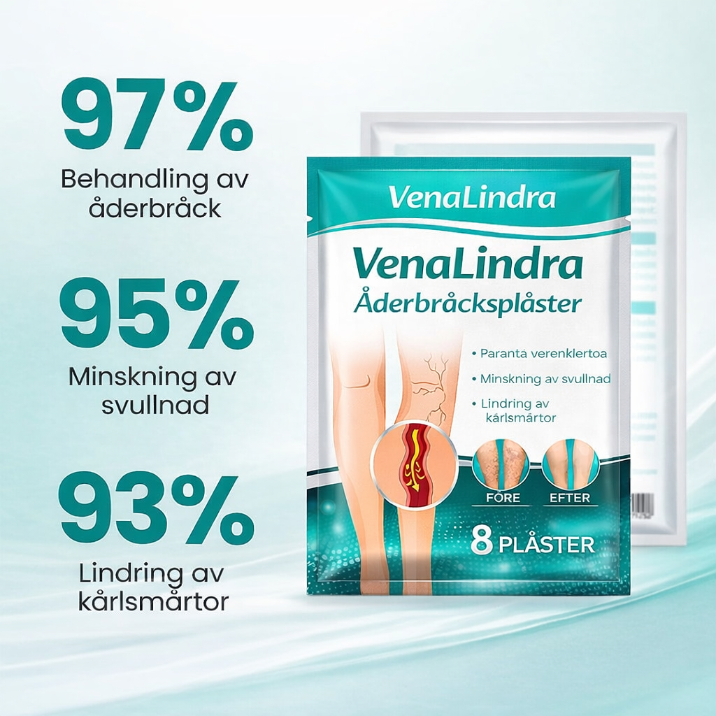 VenaLindra™ – Mikronålsplåster för stöd av vener och lindring av tunga ben