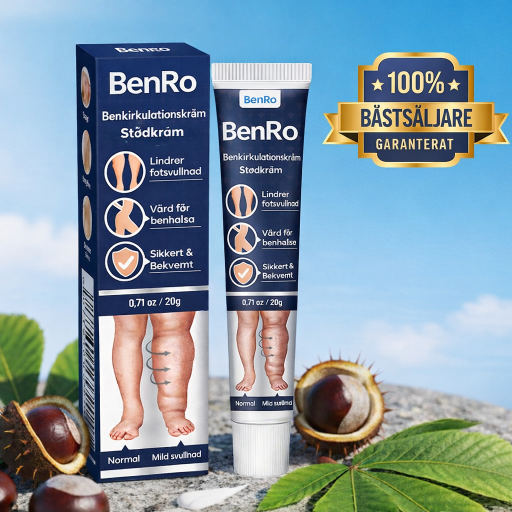 BenRo™ – Lindrande benkräm för lättare ben och bättre blodcirkulation