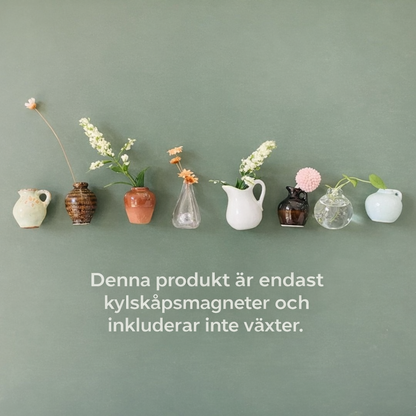Minivasmagnet™ – Dekorativa Keramikmagneter för Hemmet (Set med 8)
