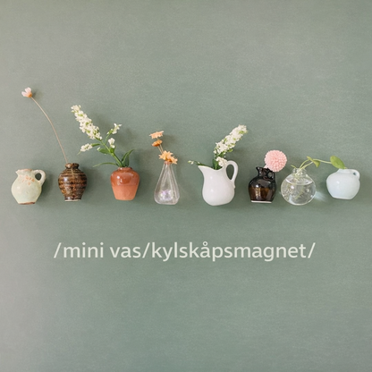 Minivasmagnet™ – Dekorativa Keramikmagneter för Hemmet (Set med 8)