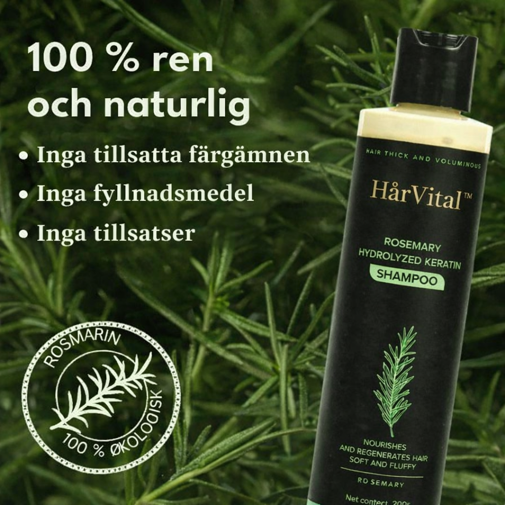 HårVital™ – Rosmarinschampo för Hårväxt och Hälsosam Hårbotten