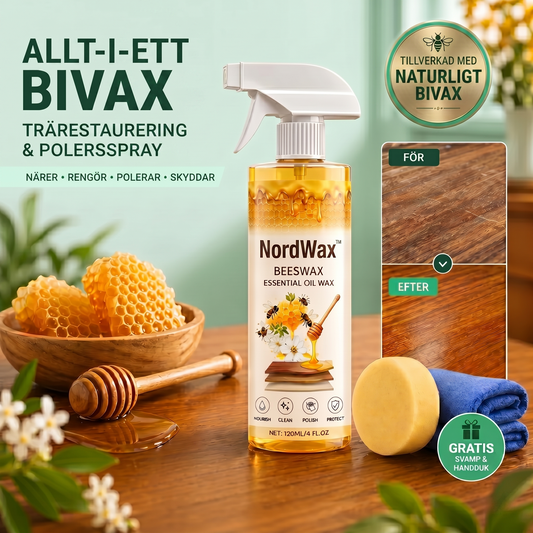 NordWax™ - Allt-i-ett bivaxspray för trävård