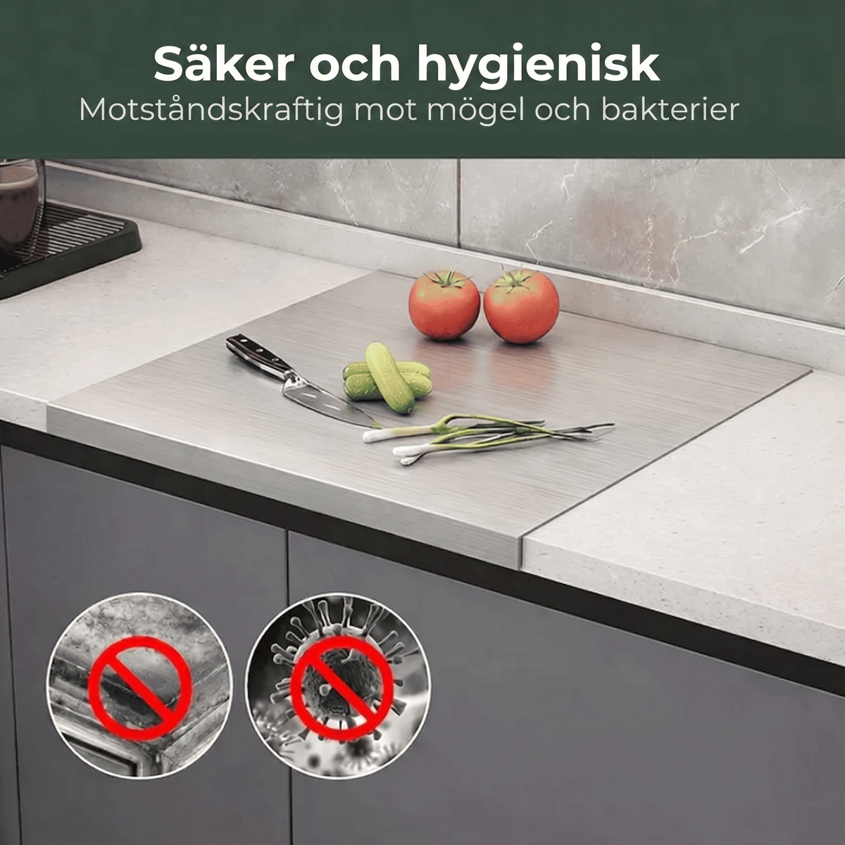 StålSkær™ – Premium skärbräda i livsmedelsgodkänt rostfritt stål