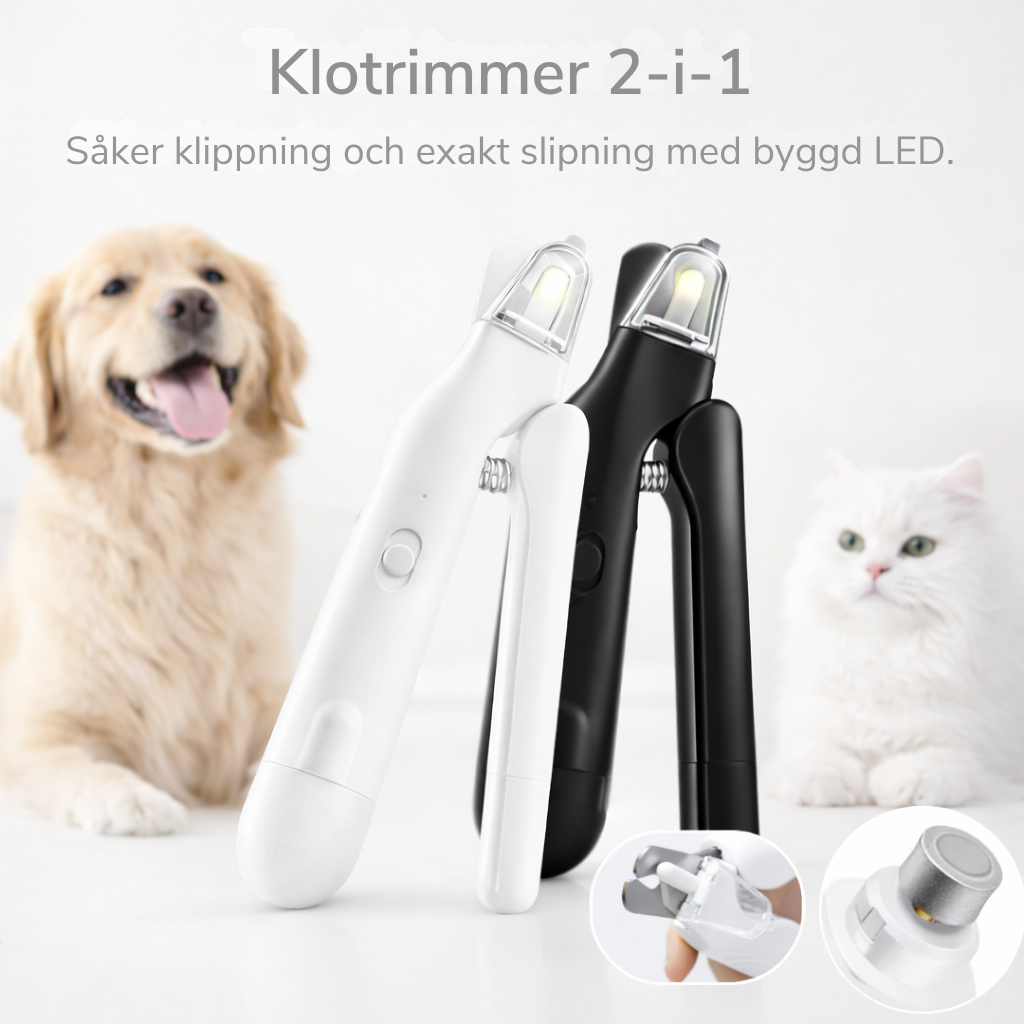 Klotrimmer med LED-ljus – Precisionstrimmer för Säker Klovård på Husdjur