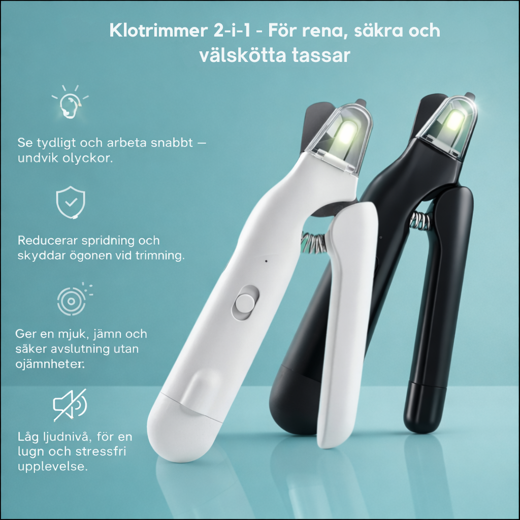 Klotrimmer med LED-ljus – Precisionstrimmer för Säker Klovård på Husdjur