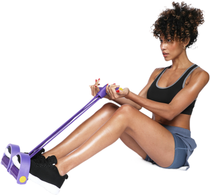 Multifunktionellt Träningsband – Motståndsband för Helkroppsträning med Fotpedal