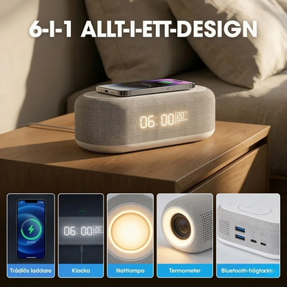 SmartStation™ – 6-i-1 Trådlös Laddstation med Flera Funktioner
