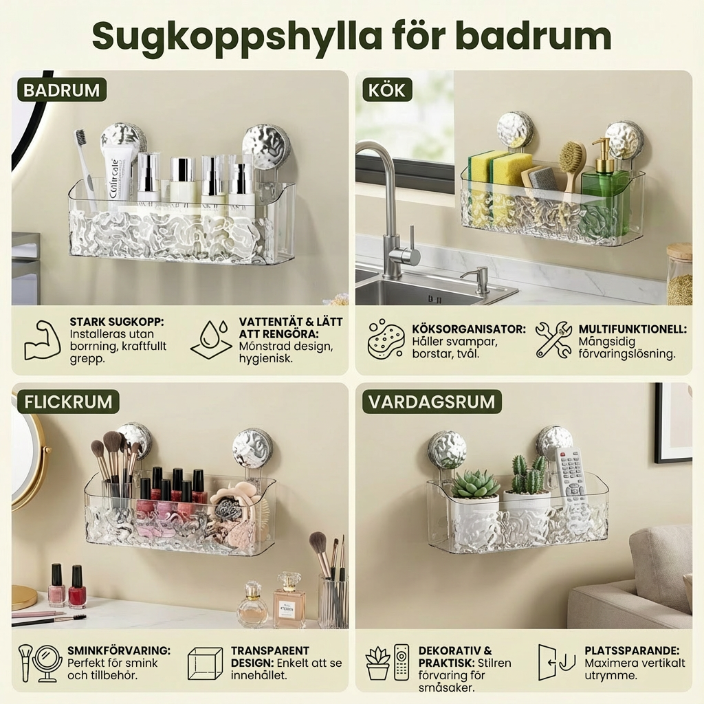 NordHylde™ – Stilren hylla för bad och förvaring