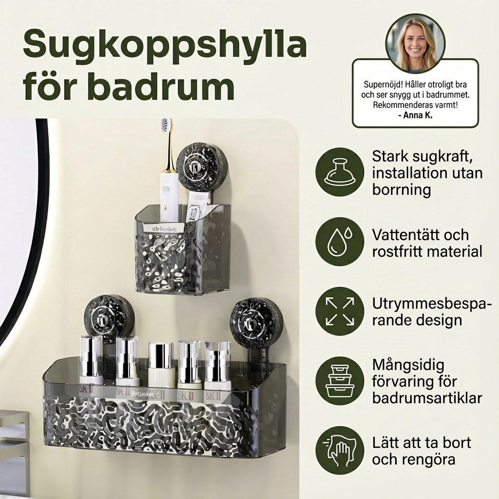 NordHylde™ – Stilren hylla för bad och förvaring